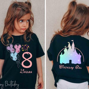 Personalized Disney Birthday Girl Png, Custom Disney Birthday Png, Disney Birthday Age Name Png, Disneyland Birthday Trip Png, Disneyworld