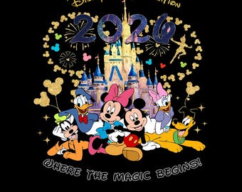 Disney 2026 Family Vacation Shirts, Mickey Castle 2026 Png, Disneyland Family Trip Png, Custom Mickey Trip Png, Magic Kingdom Vacation Png