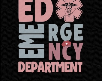 ER Nurse Varsity PNG, Emergency Department Design (Digital Download)