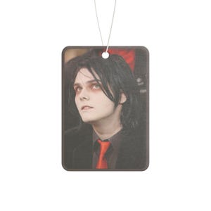 Gerard Way Car Air Freshener | Pine, Black Ice, New Car Scent | Emo Gothic Car Accessory | MCR Fan Gift image 6