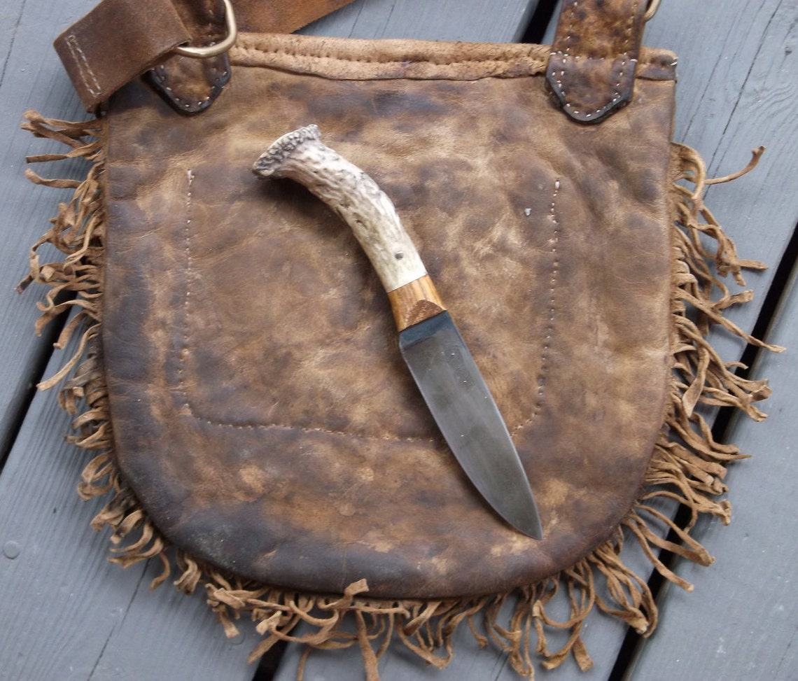 Fringed Mountain Man Possibles Bag with Attached Knife and Etsy