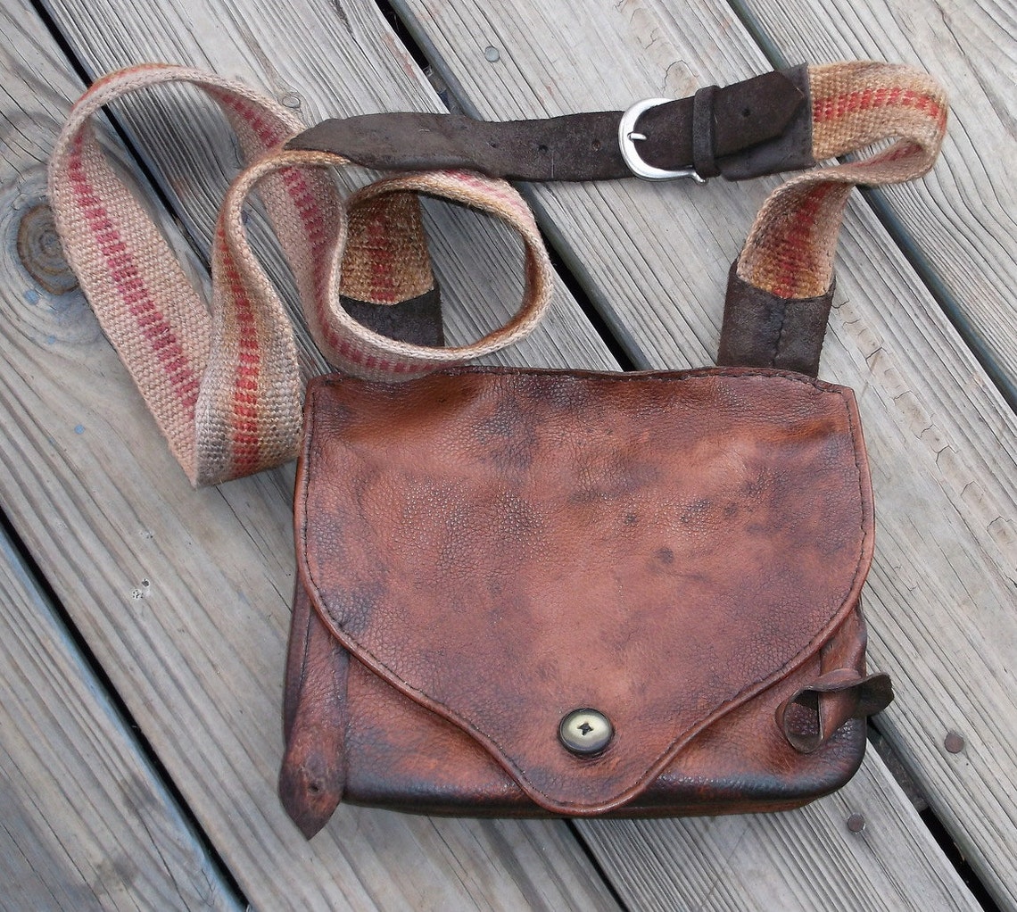 Double Pouch Mountain Man Possibles Bag with Powder Horn Etsy