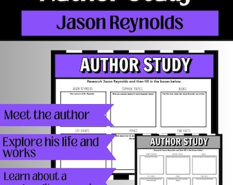 Jason Reynolds Author Study | ELA Research Project (Printable & Digital)