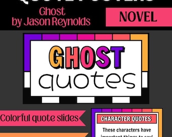Ghost by Jason Reynolds Quote Posters – Classroom Bulletin Board (Printable & Digital)