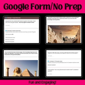 6th Grade Math Review, Ancient World Digital Escape Room (google Form ...