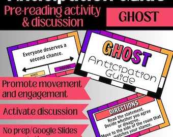 Ghost by Jason Reynolds Anticipation Guide | Movement-Based Discussion (Google Slides)
