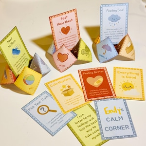 Feelings Cootie Catcher Printable - KidsEmotive Regulation Tool für beruhigende Ecke | Soziale emotionale Lernaktivität für Klassenzimmer oder zu Hause