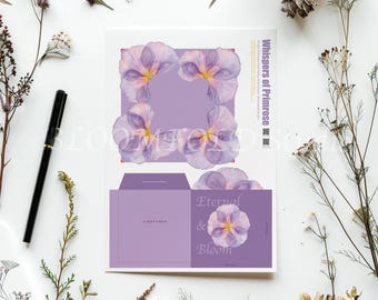 Primrose Puzzle Purse Set – DIY Floral Origami Card (Digital Download)
