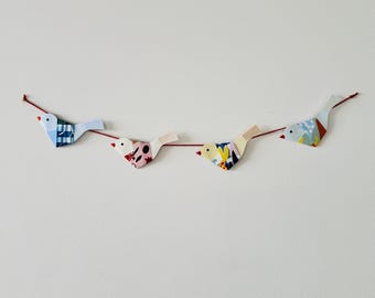 Foldable Paper Bird Craft | Bird note｜Kids' Party Garland (Digital PDF)