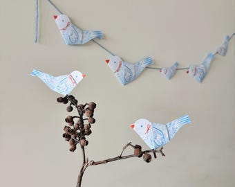DIY Paper Dove Garland | Coloring Craft Kit (Digital Download)