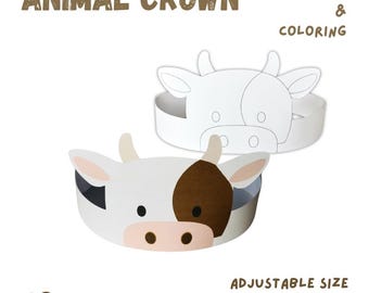 Cow Crown Printable – Kids Farm Animal Headband (PDF)
