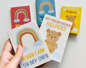 My Calming Pocket Book Bundle | Calm Down Techniques for Kids | Mini Social Emotional Tools | SEL Printable | Montessori Morning Basket