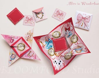 Alice in Wonderland Puzzle Purse | DIY Printable Love Letter (PDF)