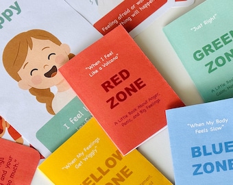 Printable Emotion Zones Mini Book Set- SEL Tools for Kids |Calm Corner|Emotion Regulation| PreschoolClassroom|Homeschool Print|Pocket Books