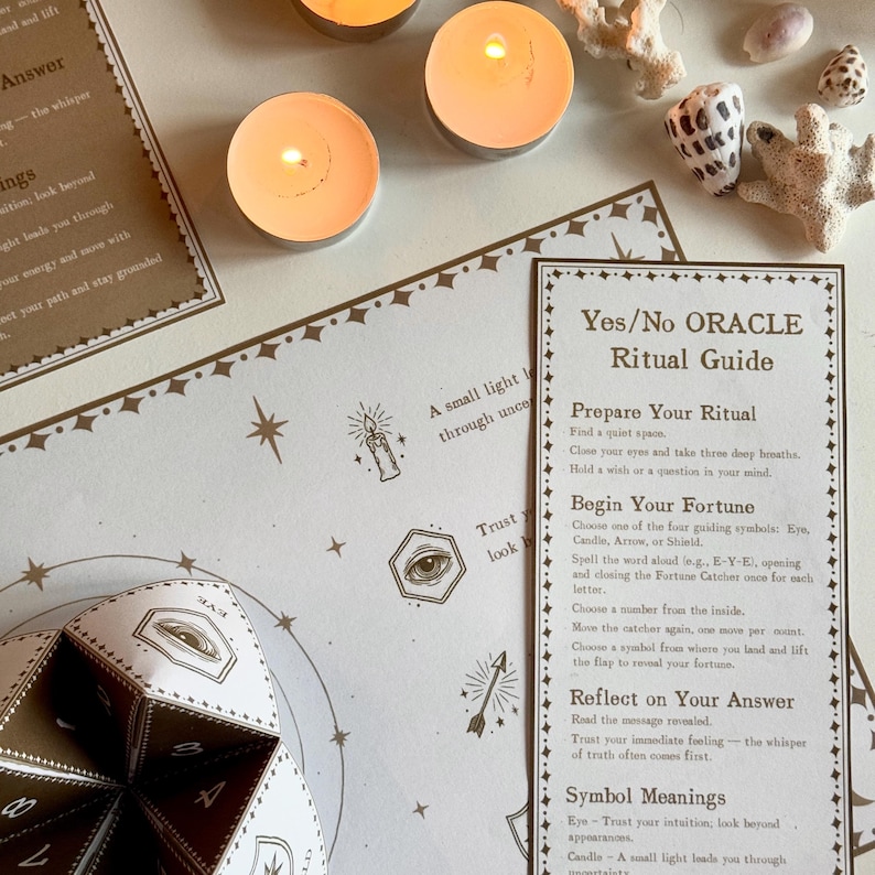 Orcaleo Ritual Mystic Yes/no Oracle Game | Cootie Catcher, Ritual Guide (digital ...