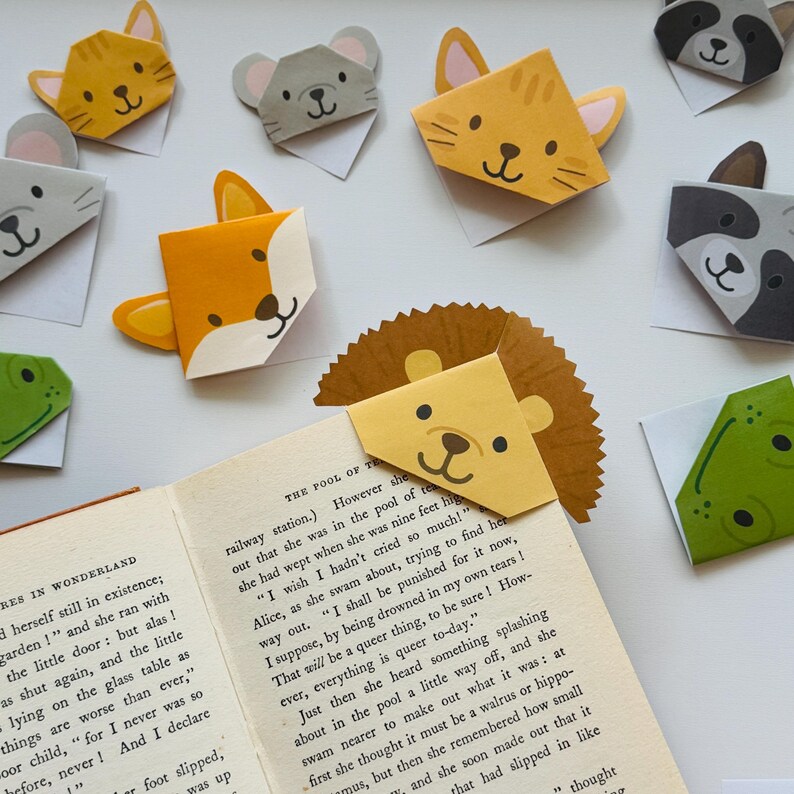 Woodland Animal Origami Finger Puppets Corner Bookmarks DIY Craft Woodland Animal Origami Finger Puppets Corner Bookmarks DIY Craft