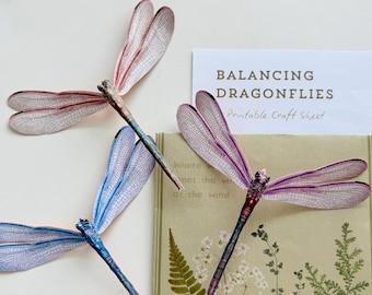 Balancing Dragonfly Craft | Printable DIY Physics Toy (PDF)