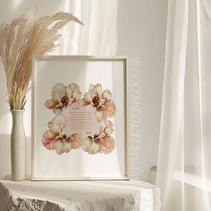 Conjunto de bolsa de quebra-cabeça de flores para impressão – Caramel Brown Iris | Cartão de presente e envelope DIY | Origami floral com mensagem oculta | Download digital instantâneo