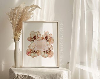 Printable Iris Flower Puzzle Purse – DIY Gift Card, Love Letter (Digital Download)