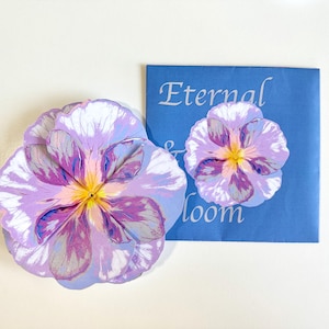 Lettre en origami fleur – Primevère mauve psychédélique | Carte-cadeau et enveloppe DIY| Origami floral à message caché | Téléchargement numérique instantané