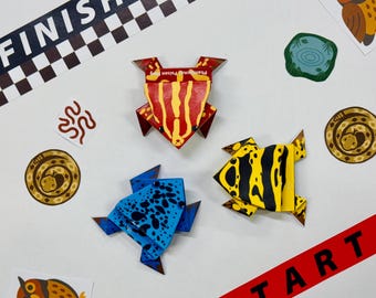 Printable Origami Frog Race Game: DIY Paper Craft Activity (Digital Download)
