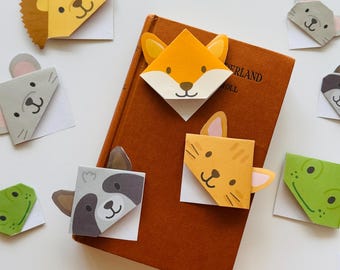 Woodland Animal Origami Finger Puppets & Corner Bookmarks – DIY Craft (Digital Download)