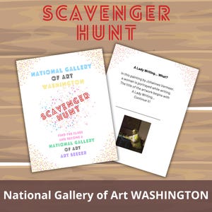 National Gallery of Art Washington DC, Scavenger Hunt for kids, Interactive Museum Quiz, Printable PDF