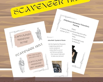 Capitolines Museums Italy  Scavenger Hunt for kids  Explore Rome with fun  PDF Printable Gift