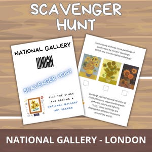 National Gallery London Scavenger Hunt for Kids Families Friends, Fun Digital Download,