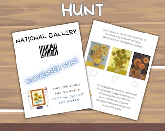 National Gallery London Scavenger Hunt for Kids Families Friends, Fun Digital Download,