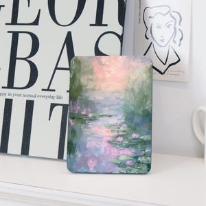 Pastel Water Lily Case 2024 | Colorsoft Case with Auto Wake/Sleep Function for Kindle Basic, Paperwhite 5/7/10/11/12th ,KPW6,Customized gift