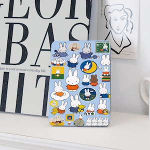 Uroczy futerał z królikami z kreskówek 2025 | Etui Colorsoft z funkcją automatycznego budzenia/uśpienia do Kindle 2025, Paperwhite 6/7/10/11/12, prezent dla niej
