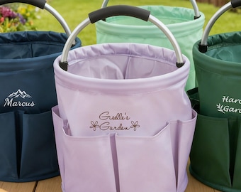 Bolsa de herramientas de jardinería personalizada, organizador de herramientas de jardinería bordado personalizado, regalo para jardinero, regalo para mamá y abuela, regalo de jardinería