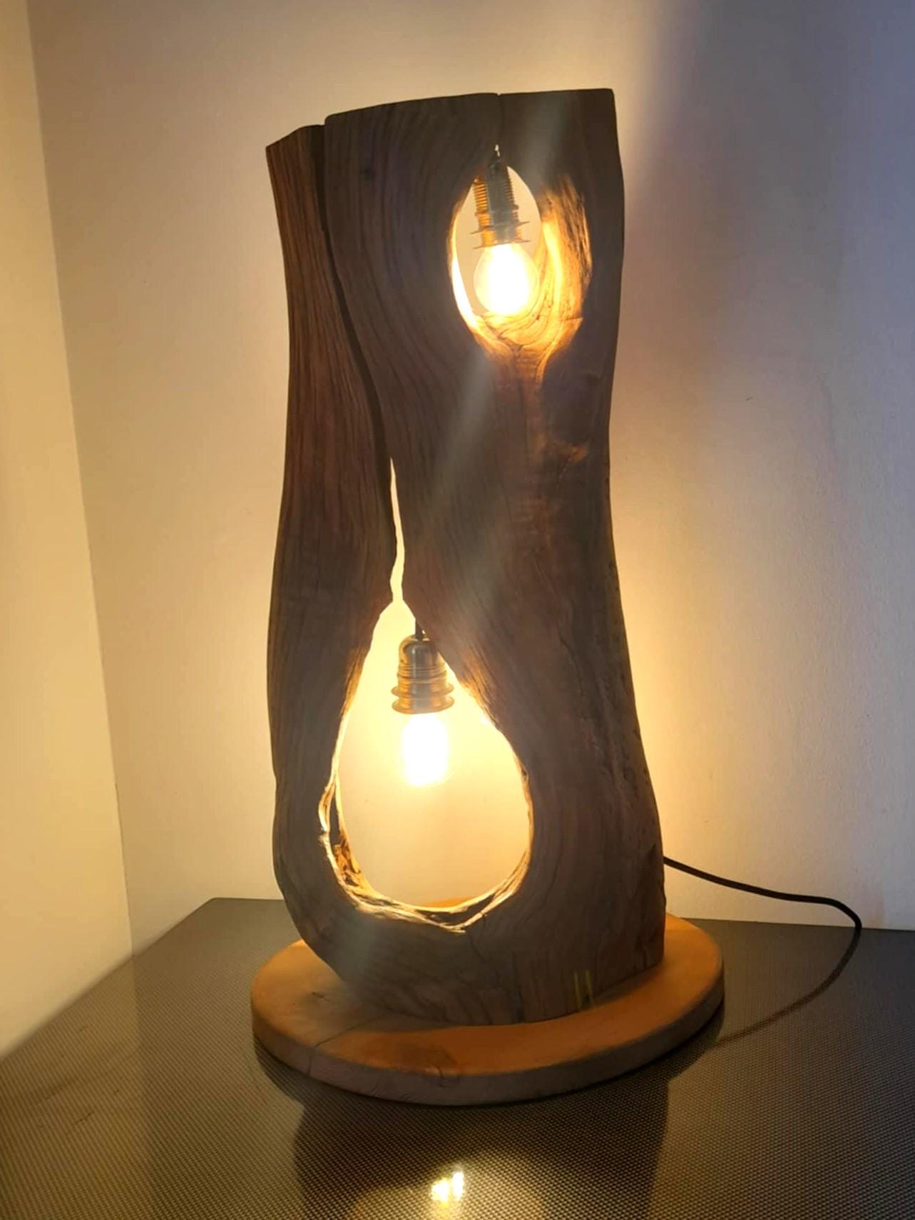 ★美品★ DETAIL INC WOOD BASE LAMP ウッドベースランプ Chestnut Wood Lamp, ONDA Model - Etsy