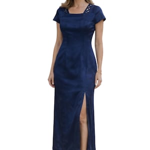 princess polly baby blue dress Midi Navy Blue Wedding Guest Dress