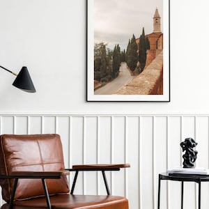 Tuscan Countryside Road Digital Download | Scenic Italian Landscape Wall Art | Instant Download