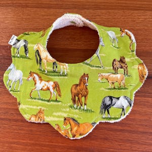 Scalloped Bib, Baby Bib, handmade,