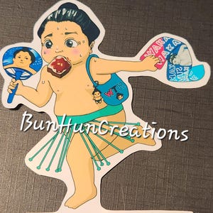 Ichiyamamoto ""I'm Just a Normal Fan"" (mit Toast und Marmelade) Aufkleber."