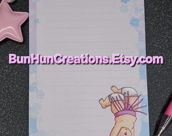 Just a Little Ura Magic Notepad! Chibi Sumo Wrestler Memo Pad 4x6, 25 pages