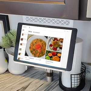 Kitchen iPad Recipe Holder / iPhone Mount | Under Cabinet Tablet / Phone Mount Stand - Great Gift Idea - Kitchen Gadget