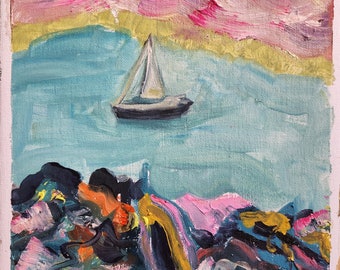 Smooth Sailing - Oil on Canvas - 12 x 9 inches