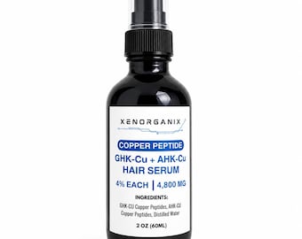 GHK-Cu and AHK-Cu Copper Peptides 4% Leave In Hair and Scalp Serum Spray 2oz Cosmetic Product
