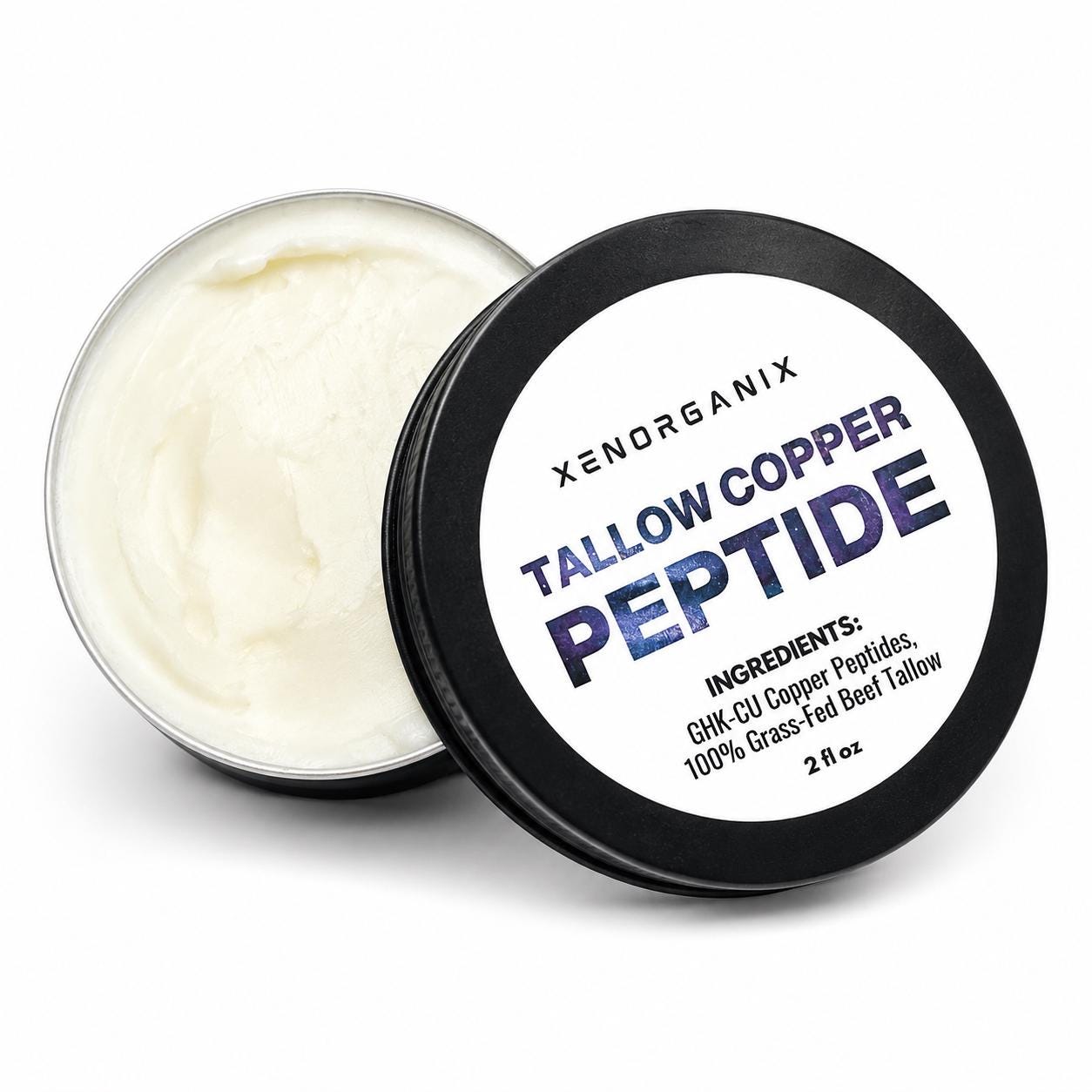 ghk cu tallow GHK-CU Copper Peptide Balm Organic Grass Fed Tallow Balm Peptide Skincare Gift Idea 5-Amino-1MQ 50mg | Quaternary discontinue use Quantity:5 Vials w tabletkach