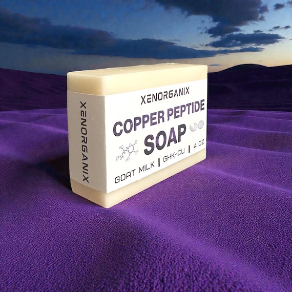 ghk cu soap bar Peptide Soap Bar GHK-CU Copper Peptides 4% and Raw Manuka Honey Unscented 4oz Soap Bar
