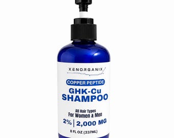 Peptide Shampoo GHK-CU 2% Copper Peptide Shampoo 8oz or 16oz Handcrafted in USA