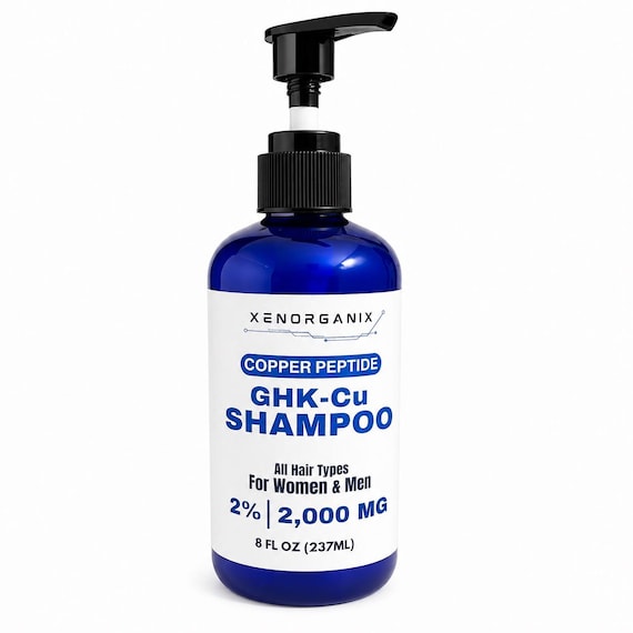 ghk cu peptide for men Shampoo GHK-CU 2% Copper Peptide Shampoo 8oz or 16oz Handcrafted in USA Package size:5 Bottles B-12 10,000 Mcg Energy in vitro research only