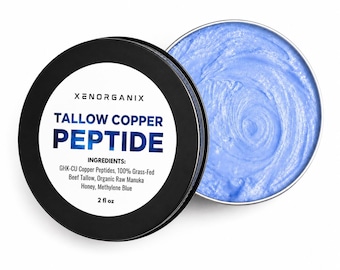 ghk cu peptide ingredients GHK-CU Copper Peptide 4% Organic Grass Fed Beef Tallow Balm With Methylene Blue