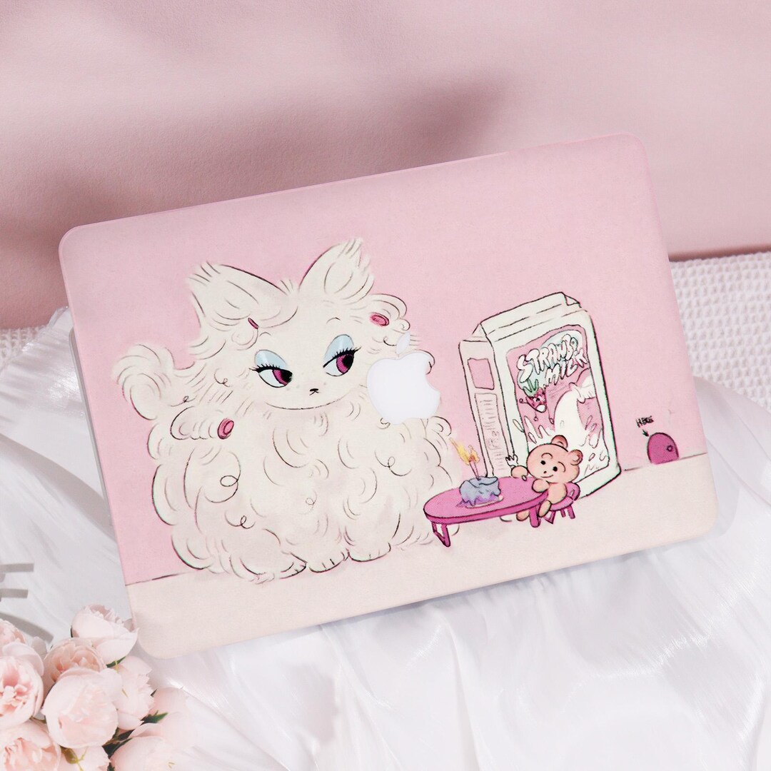Fluffy Cat Fun New Pro Mac Protective Case Personalized Name for ...