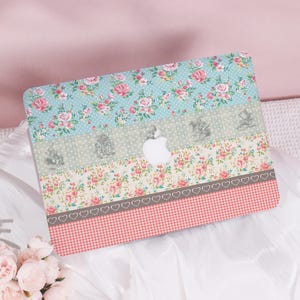 Chic Floral Patchwork New Pro Mac Protective Case Personalized Name For Macbook Air 11/13/15 Pro14/15/16 Apple Laptop 2025 Macbook Cover
