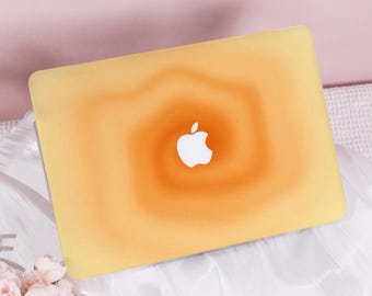 Spiral Orange Energy New Pro Mac Protective Case Personalized Name For Macbook Air 11/13/15, Pro14/15/16 Apple Laptop 2025 Macbook Cover